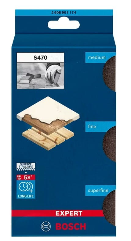 BOSCH EXPERT S470 zestaw gąbek ściernych