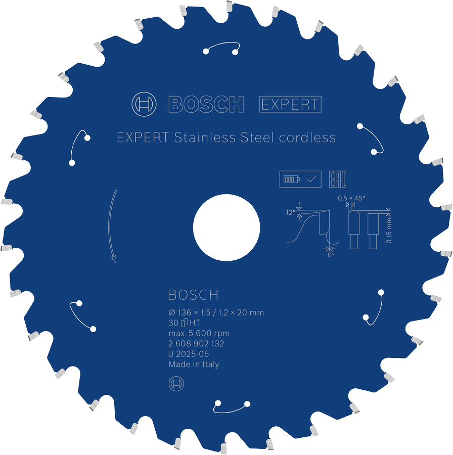 Tarcza pilarska Bosch EXPERT Stainless Steel 136x20-30