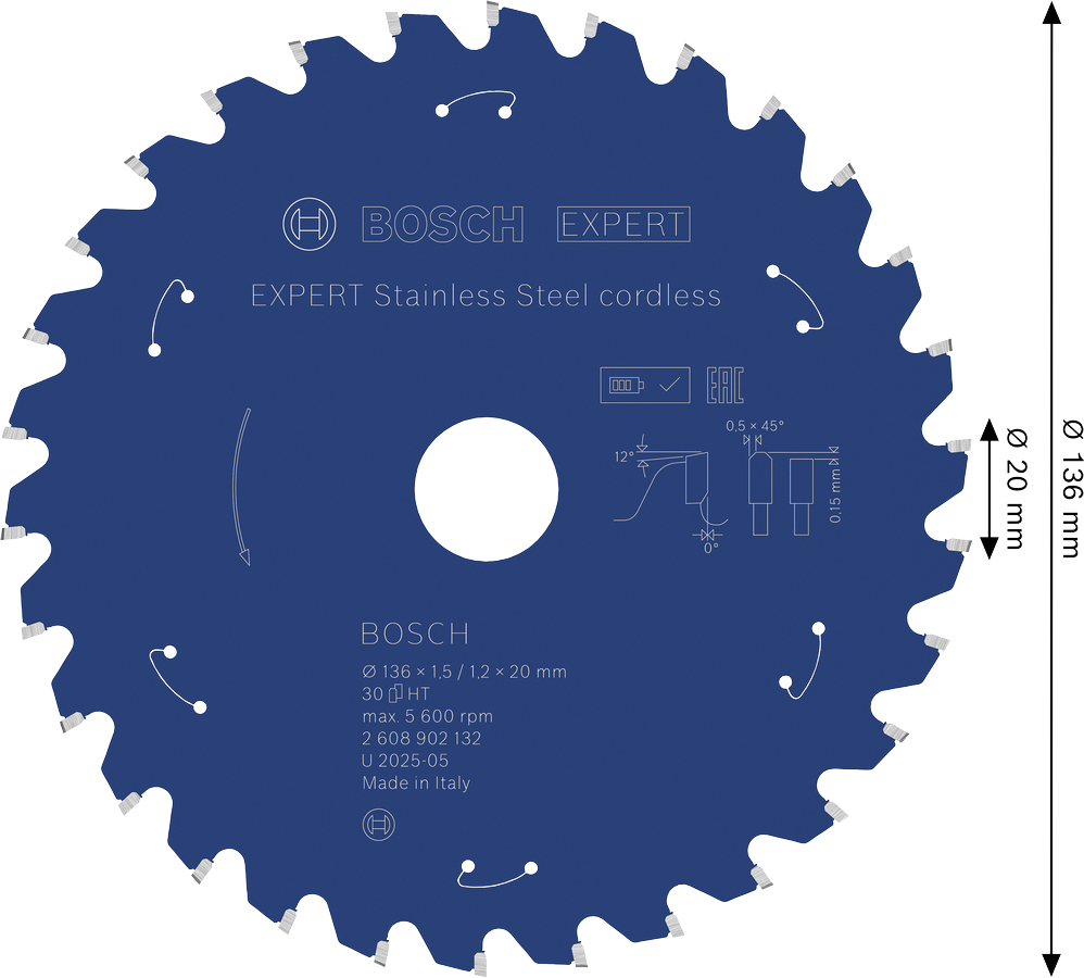 Zęby tarczy pilarskiej Bosch EXPERT Stainless Steel