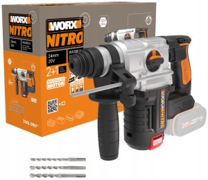 WORX MŁOTOWIERTARKA BEZSZCZOTKOWA SDS-PLUS 2,2J WX380.9