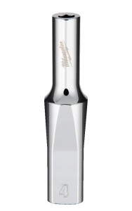 MILWAUKEE NASADKA METRYCZNA DŁUGA 1/4 4 mm CHROM