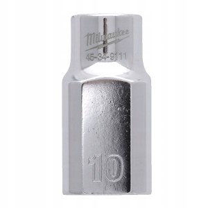 MILWAUKEE NASADKA METRYCZNA KRÓTKA 1/2 10 mm CHROM