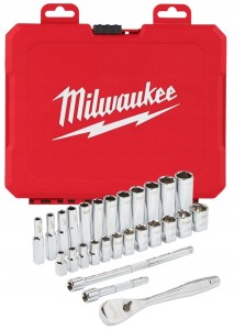 MILWAUKEE ZESTAW NASADEK Z GRZECHOTKĄ METRYCZNE 28