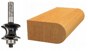 BOSCH FREZ DO DREWNA PÓŁOKRĄGŁY Z ŁOŻYSKIEM R6  średnica 27,8mm,  uchwyt 8mm