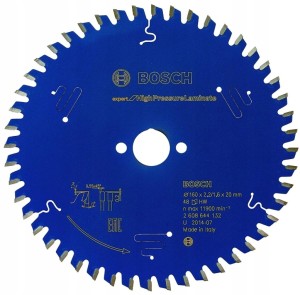 BOSCH TARCZA DO CIĘCIA PŁYT HPL TRESPA 160x2,2x20