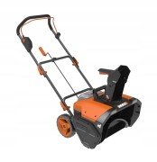 Podwójne reflektory LED oświetlające śnieg przed odśnieżarką WORX WG471E 40V