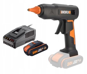 WORX PISTOLET KLEJOWY AKUMULATOROWY klej 11 mm WX045.9 1 x 2,0Ah