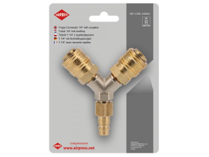 TRÓJNIK 1/4" Y Z SZYBKOZŁĄCZAMI AIRPRESS