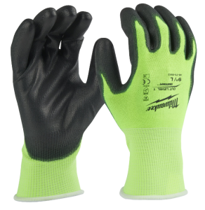 MILWAUKEE RĘKAWICE ODPORNE NA PRZECIĘCIA O PODWYŻSZONEJ WIDZIALNOŚCI 9/L POZIOM OCHRONY A