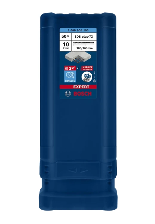 Opakowanie zbiorcze 50 szt. wierteł Bosch EXPERT SDS Plus-7X 10x100/165 mm 2608900193