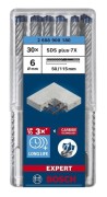 Opakowanie zbiorcze 30 sztuk wierteł Bosch EXPERT SDS Plus-7X 6 x 50 x 115 mm 2608900180