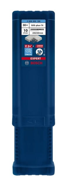Oryginalne opakowanie wiertła do żelbetu Bosch EXPERT SDS Plus-7X 10 x 200/265 mm 2608900099