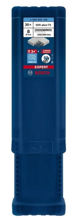 Opakowanie zbiorcze 30 sztuk wierteł Bosch EXPERT SDS Plus-7X 8 x 200 x 265 mm 2608900185