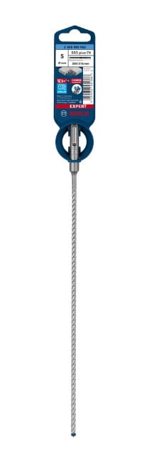 Opakowanie detaliczne długiego wiertła Bosch EXPERT SDS Plus-7X 5 x 250 x 315 mm 2608900063