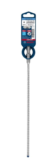 Opakowanie detaliczne długiego wiertła Bosch EXPERT SDS Plus-7X 6 x 250 x 315 mm 2608900075