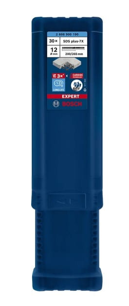 Opakowanie zbiorcze 30 sztuk wierteł Bosch EXPERT SDS Plus-7X 12 x 200 x 265 mm 2608900190