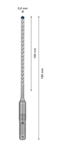 Pełnowęglikowa głowica 4-ostrzowa Bosch Carbide Technology w wiertle SDS Plus-7X 5 mm