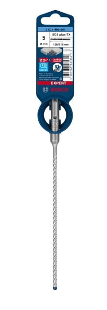 Opakowanie detaliczne wiertła Bosch EXPERT SDS Plus-7X 5 x 150 x 215 mm 2608900061