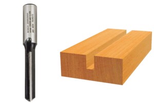 BOSCH FREZ DO DREWNA  DO WPUSTÓW WYDŁUŻONY DWUOSTRZOWY średnica 10mm, uchwyt 12mm