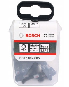 BOSCH BIT UDAROWY KOŃCÓWKA IPMACT CONTROL T20 25mm  25szt