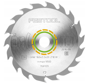 FESTOOL TARCZA PILARSKA HW 160x2,2x20 W18 768129