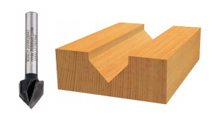 BOSCH  FREZ V-GROOVE  TYP  V  kąt 90°  średnica 9,5mm uchwyt 6mm