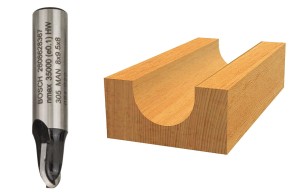 BOSCH FREZ DO DREWNA PROMIENIOWY WYPUKŁY DO ŻŁOBIEŃ  R4  średnica 8,   uchwyt 8