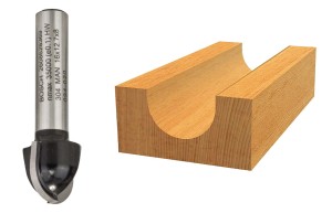 BOSCH FREZ DO DREWNA PROMIENIOWY WYPUKŁY DO ŻŁOBIEŃ  R8  średnica 16,   uchwyt 8