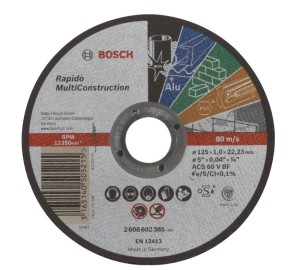 BOSCH TARCZA TNĄCA 125 x 1,0mm UNIWERSALNA