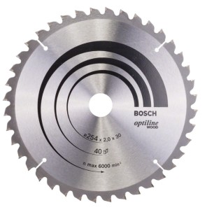BOSCH TARCZA PIŁA Optiline Wood 254mm 40z DO DREWNA