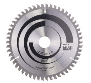 BOSCH TARCZA PIŁA WIDIOWA Multi Material  200 mm 54z  aluminium 