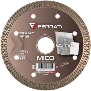 FERRATi TARCZA DIAMENTOWA TNĄCA 125 MM MICO 22,23 CERAMICA GRES F20108