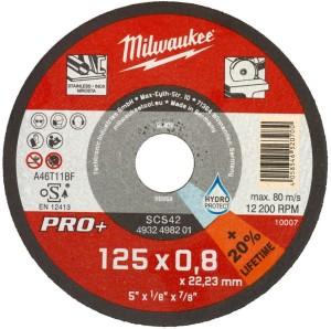 MILWAUKEE TARCZA DO METALU PRO+ 125 x 0.8 SCS 42