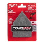 MILWAUKEE SIATKI ŚCIERNE PAPIER G400 67 x 92 mm DO M12FDSS 12 szt. + PODKŁAD