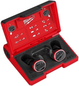 MILWAUKEE SŁUCHAWKI BEZPRZEWODOWE ZATYCZKI DO USZU Z BLUETOOTH ŁADOWANE PRZEZ USB L4 RLEPB-301