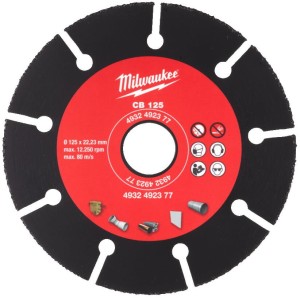 MILWAUKEE TARCZA TNĄCA Z NASYPEM Z WĘGLIKA WOLFRAMU CB 125 MM 22,23
