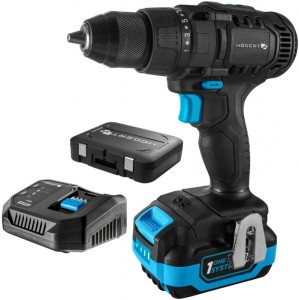 HOGERT ZESTAW WIERTARKO WKRĘTARKA AKUMULATOR 2Ah 18V WALIZKA HT2E220