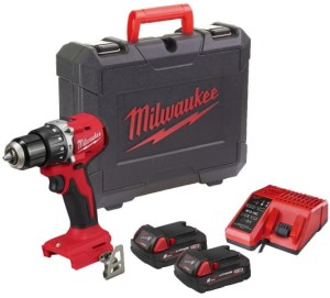 MILWAUKEE ZESTAW WIERTARKO-WKRĘTARKA UDAROWA BEZSZCZOTKOWA 2 x 2 Ah M18 BLPDRC-202C