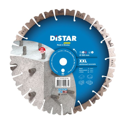 Tarcza diamentowa Distar 1A1RSS 350 XXL 14320530024 do cięcia betonu zbrojonego na mokro