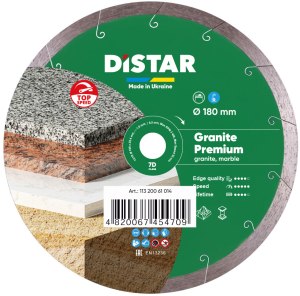 DISTAR TARCZA DIAMENTOWA 180 x 25,4; 1,6; 10 GRANITE PREMIUM