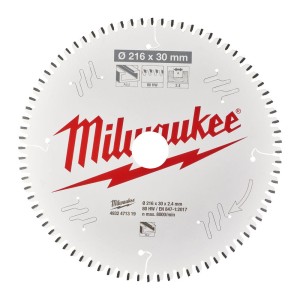 MILWAUKEE TARCZA PIŁA WIDIOWA 216 x 30 x 2,4 mm DO ALUMINIUM 80TF