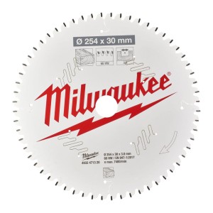 MILWAUKEE TARCZA PIŁA WIDIOWA 254x 30 x 3,0 mm DO DREWNA 60ATB