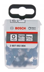 BOSCH BIT UDAROWY KOŃCÓWKA IPMACT CONTROL PZ2 25mm  25szt.