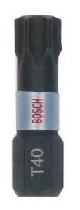 BOSCH BIT UDAROWY KOŃCÓWKA IPMACT CONTROL T40 25mm  1szt.