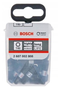 BOSCH BIT UDAROWY KOŃCÓWKA IPMACT CONTROL T40 25mm  25szt