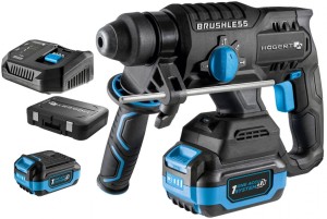 HOGERT ZESTAW MŁOTOWIERTARKA SDS+ Z UDAREM AKUMULATOR 2 x 4 Ah 18V HT2E228