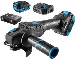 HOGERT ZESTAW SZLIFIERKA KĄTOWA 125 AKUMULATOR 2 x 4 Ah 18V HT2E231