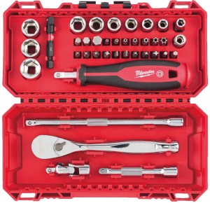 MILWAUKEE ZESTAW GRZECHOTKA NASADKI 1/4 BITY 38 szt. 