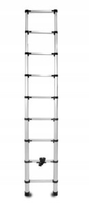 DRABEST Aluminiowa drabina teleskopowa 2,6m HOME 9 stopniowa 125 kg
