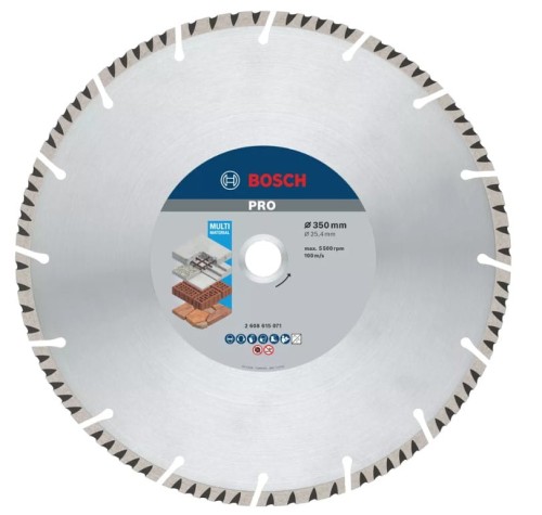Diamentowa tarcza tnąca Bosch PRO Multi Material 350x25,4 mm 2608615071